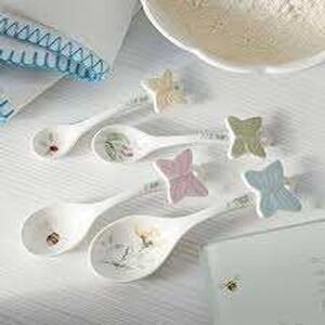 NEW Lenox Butterfly Meadow Set of 4 Ceramic Measuring Spoons DISCONTINUED 834711